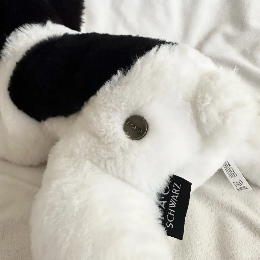 FAO Schwarz Boston Terrier French Bulldog Dog Plush Black White Puppy 14”